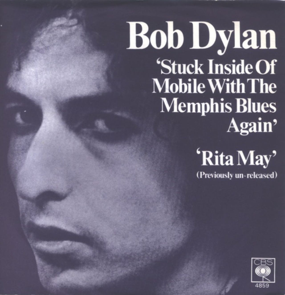 Bob Dylan Rita May - solid centre + picture sleeve UK 7" vinyl single (7 inch record / 45) SCBS4859