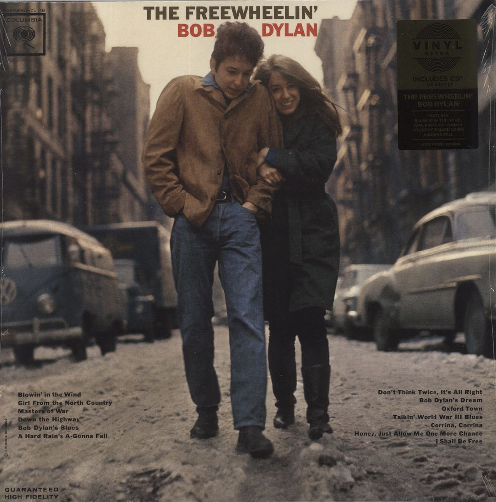 Bob Dylan The Freewheelin' Bob Dylan: Mono - 180gm Vinyl + CD + Shrink UK vinyl LP album (LP record) 88843094721