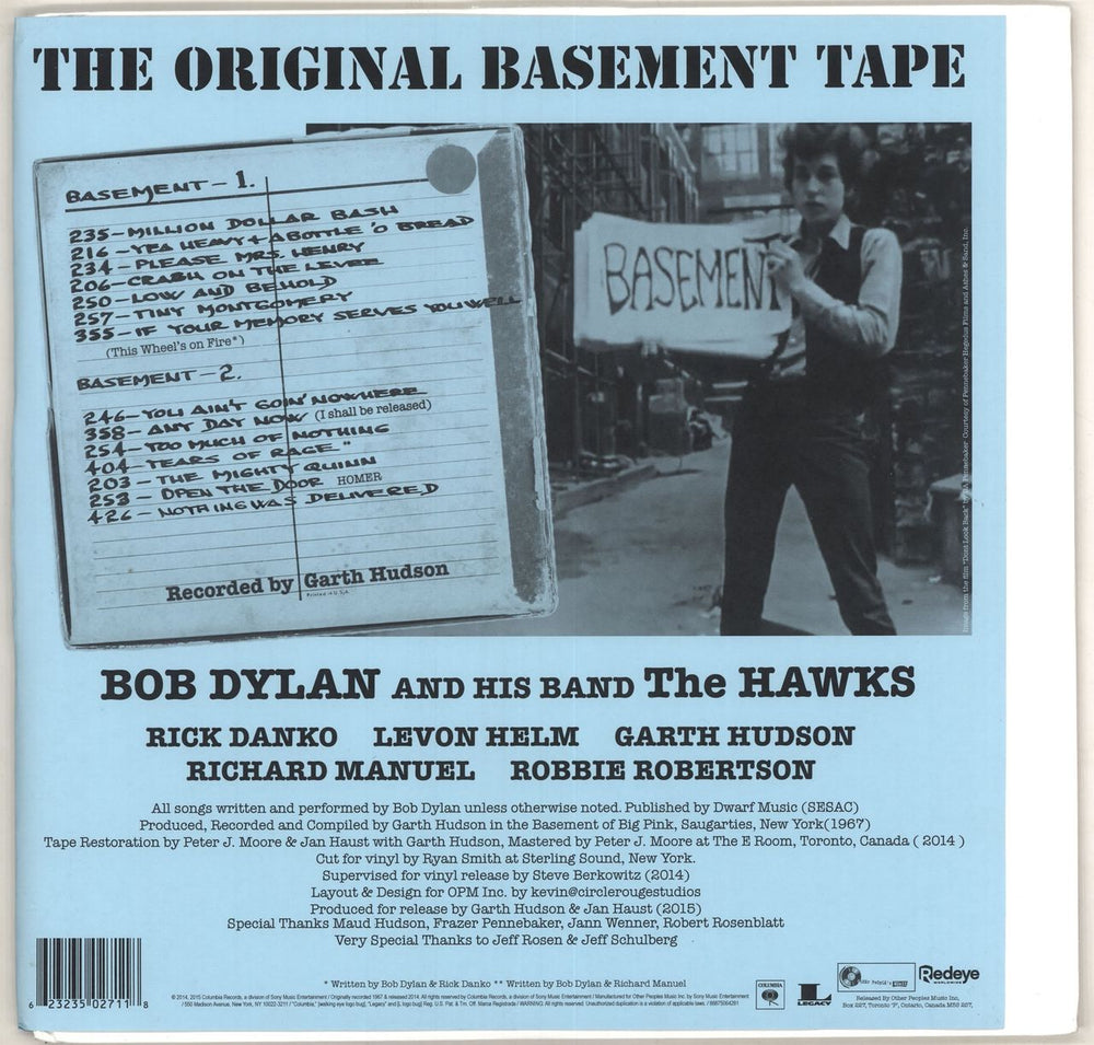 Bob Dylan The Original Basement Tape - 180gm US Promo vinyl LP album (LP record) 623235027118