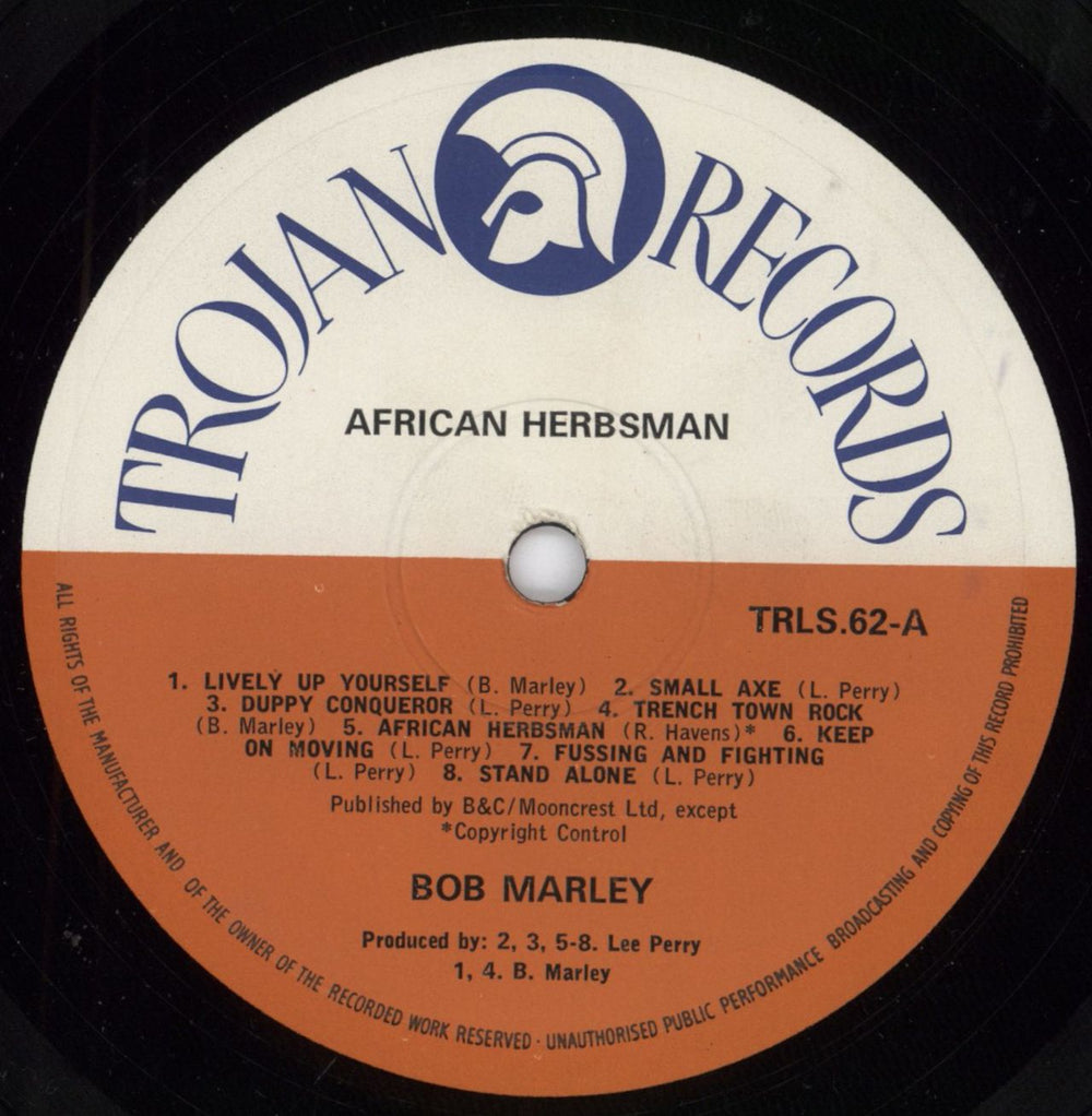 Bob Marley & The Wailers African Herbsman UK vinyl LP album (LP record) BMLLPAF793861