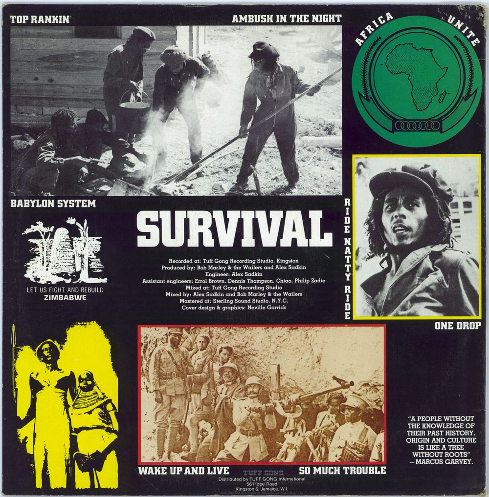 Bob Marley & The Wailers Survival Jamaican vinyl LP album (LP record)