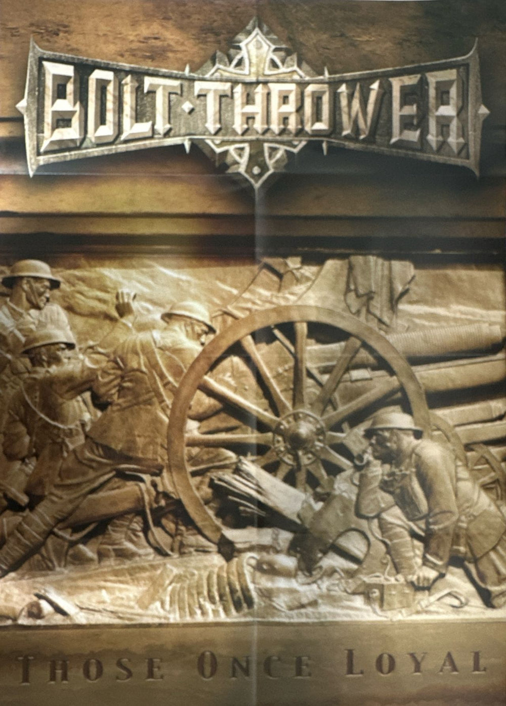 Bolt Thrower Those Once Loyal - Sandy Beige Marbled vinyl + Poster UK vinyl LP album (LP record) Deleted