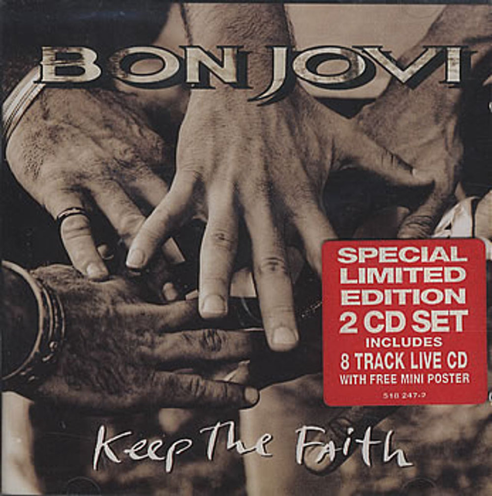 Bon Jovi Keep The Faith - Double CD + Poster UK 2 CD album set (Double CD) 518247-2