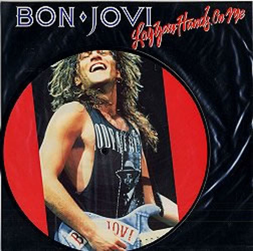 Bon Jovi Lay Your Hands On Me UK 10" Vinyl Picture Disc (10 inch Record Single) JOVP610