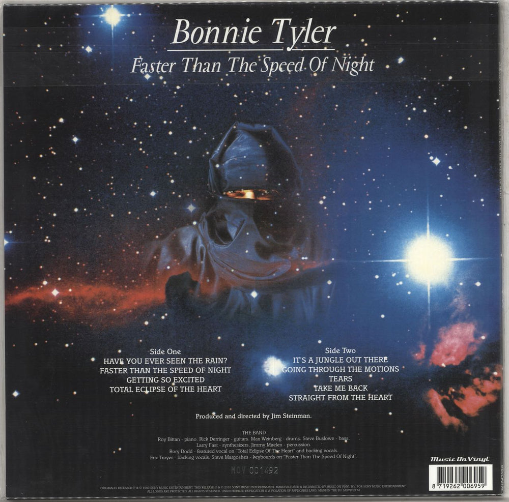 Bonnie Tyler Faster Than The Speed Of Night - 180gm Blue Vinyl UK vinyl LP album (LP record) 8719262006959