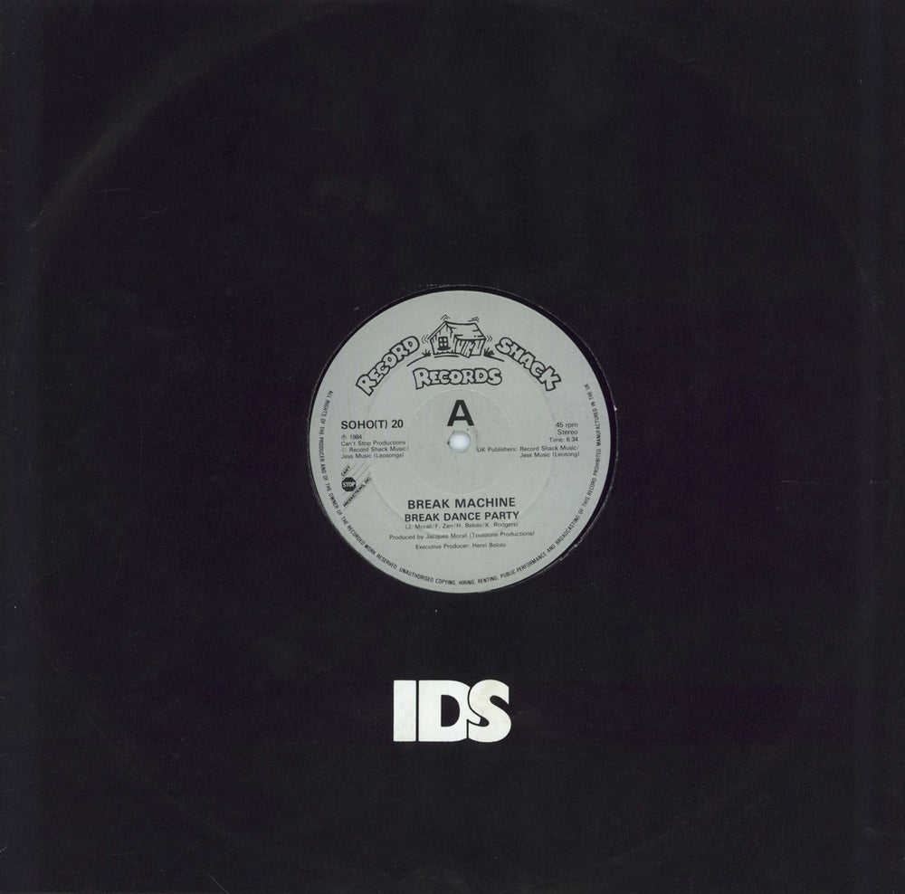 Break Machine Break Dance Party UK 12" vinyl single (12 inch record / Maxi-single) SOHO(T)20