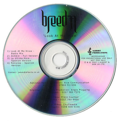 Breed 77 Look At Me Now UK Promo CD-R acetate CD-R ACETATE