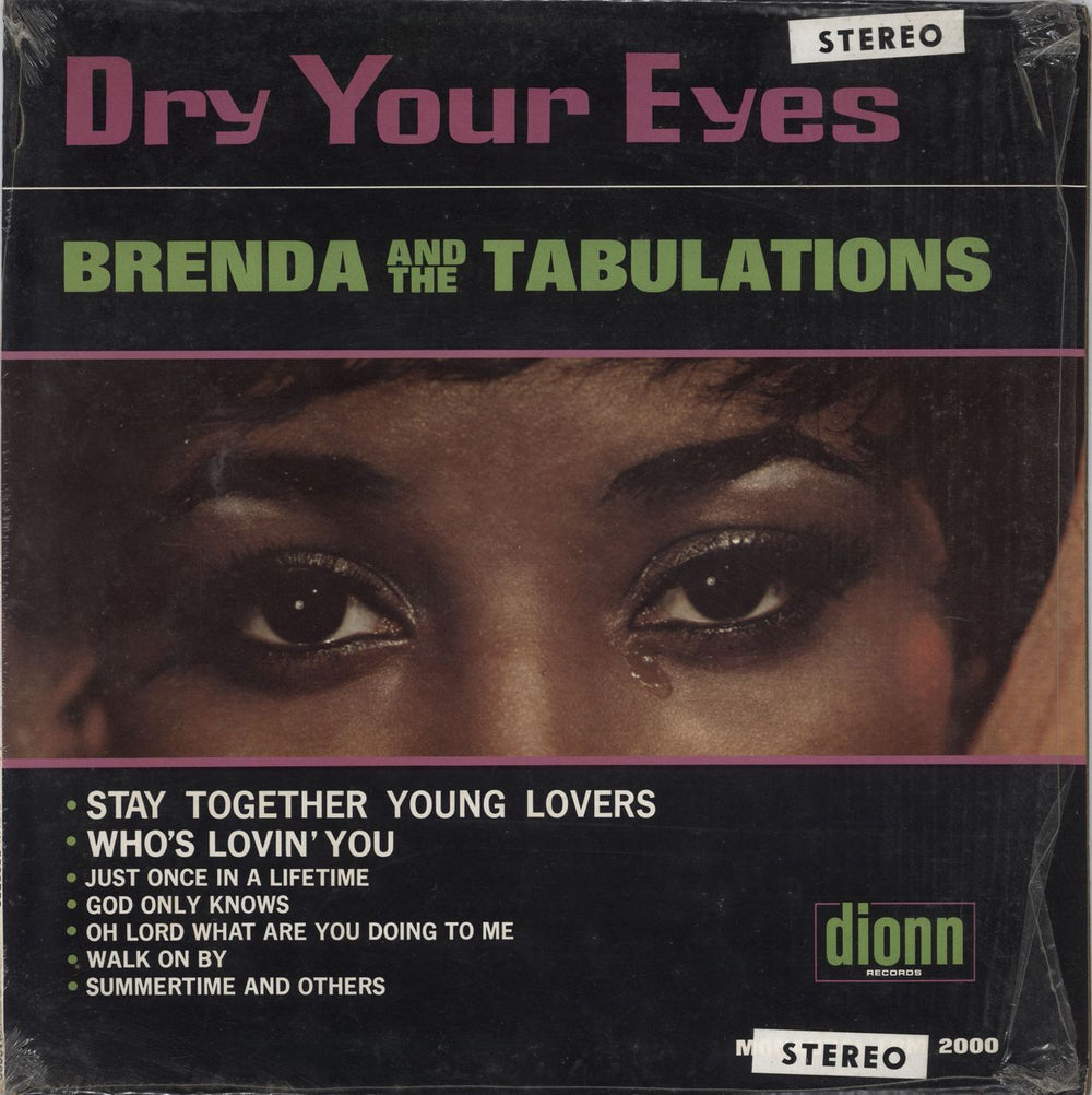 Brenda & The Tabulations Dry Your Eyes US vinyl LP album (LP record) LPM2000