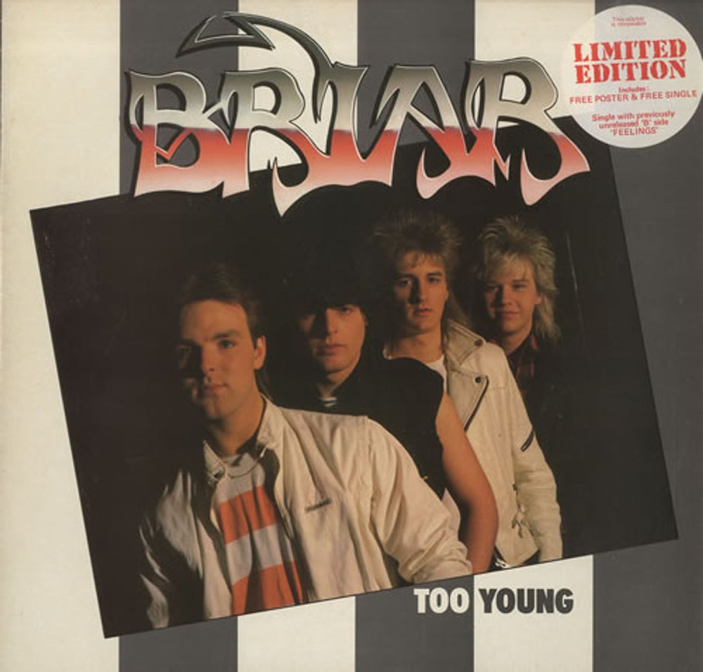 Briar Too Young + 7" & Poster UK vinyl LP album (LP record) HMRLP14