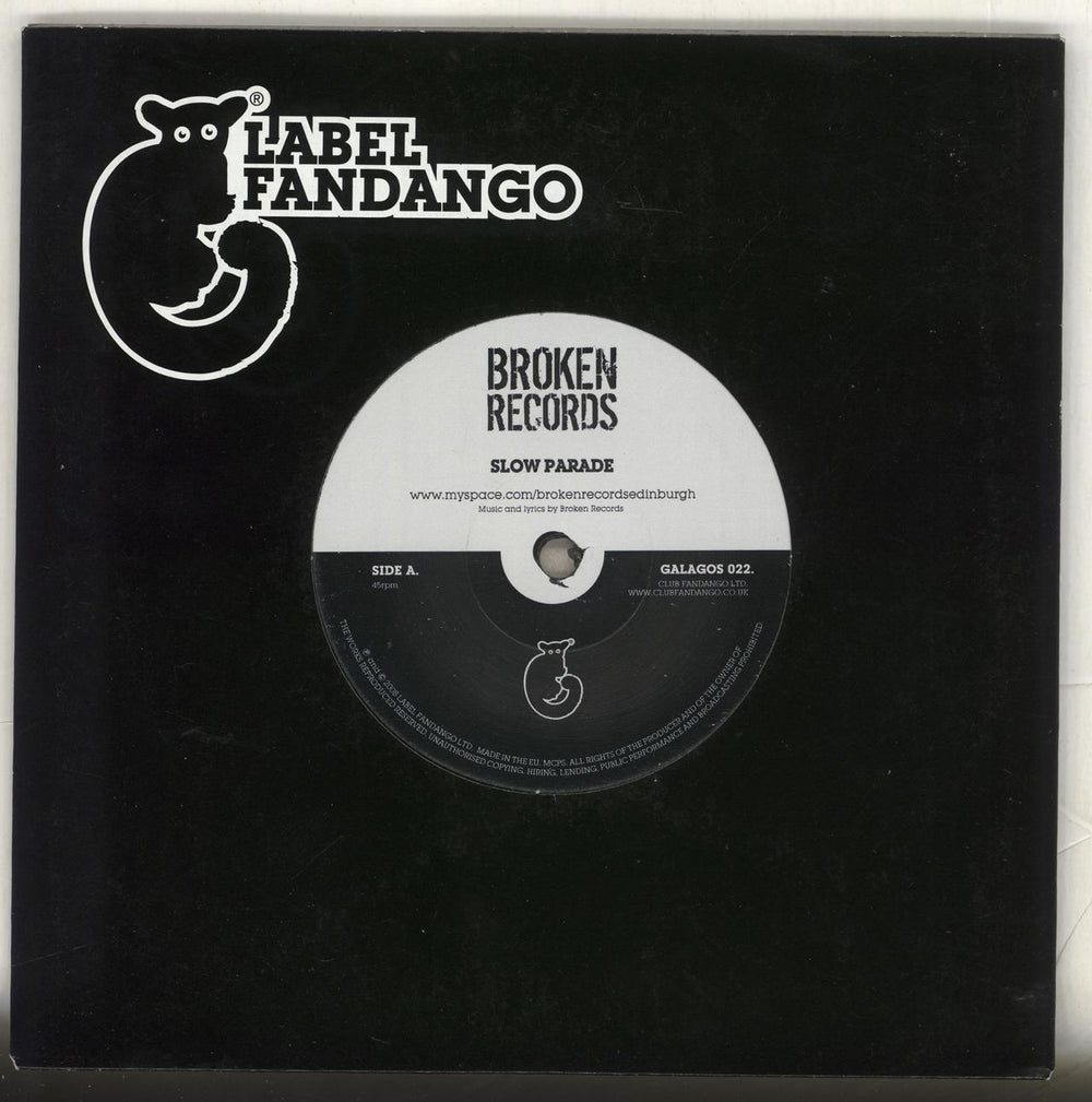 Broken Records Slow Parade UK 7" vinyl single (7 inch record / 45) GALAGOS022