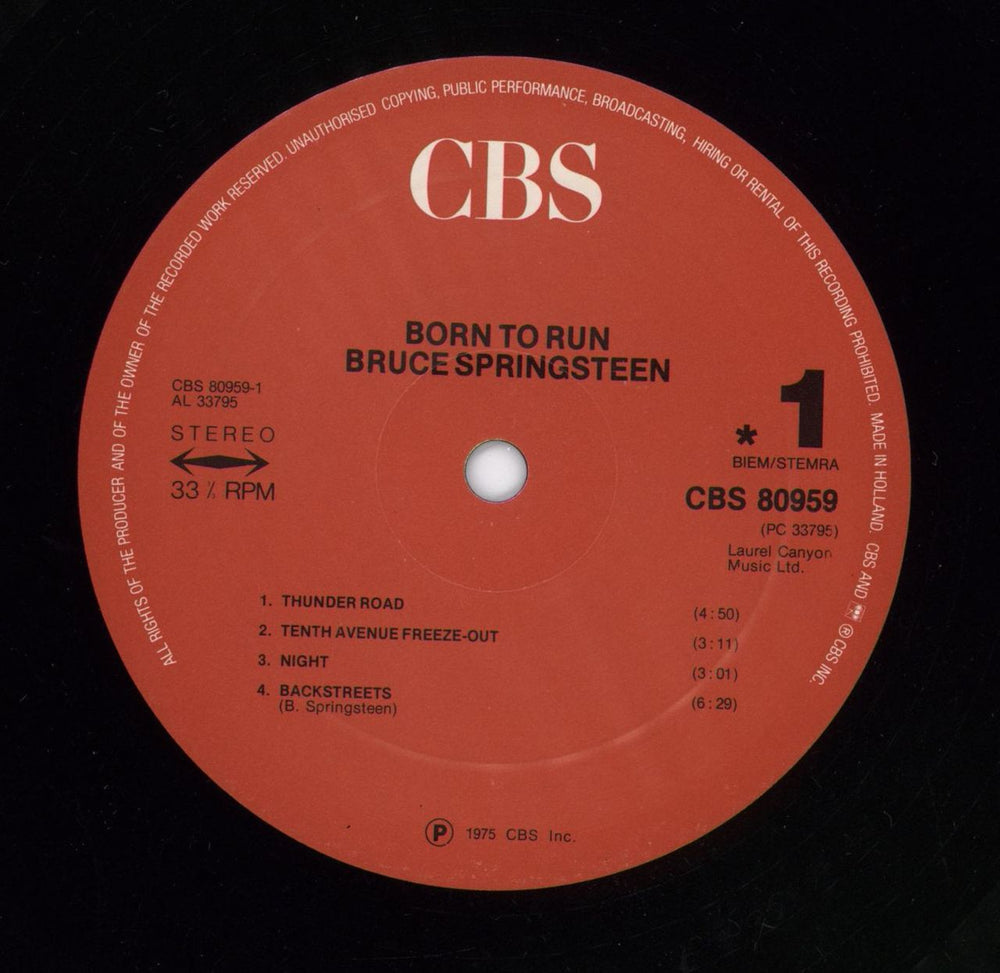 Bruce Springsteen Born To Run + Poster Dutch vinyl LP album (LP record)