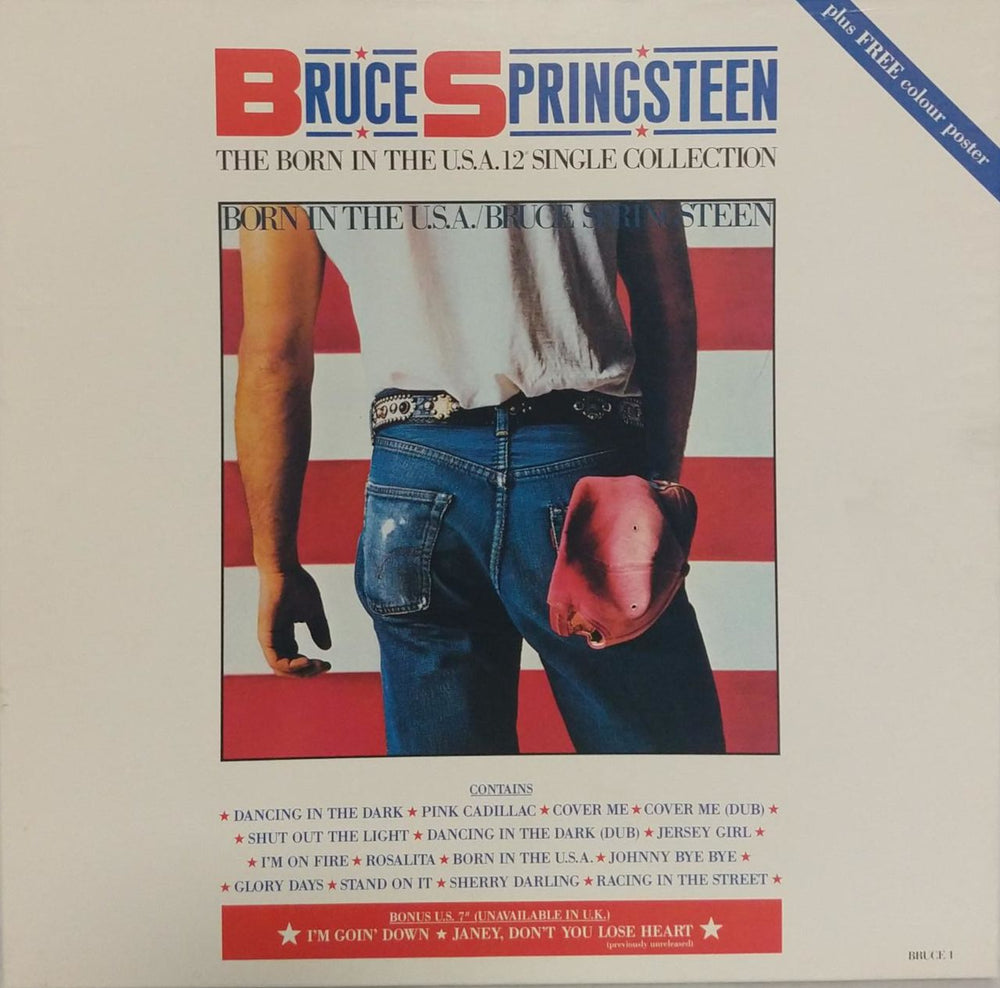 Bruce Springsteen The Born In The USA 12" Single Collection + Poster - EX UK Vinyl Box Set BRUCE1