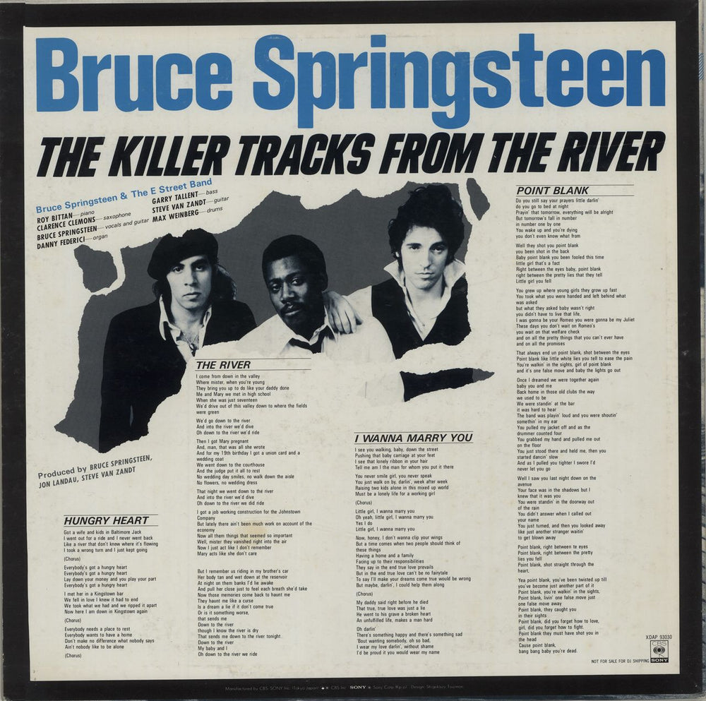 Bruce Springsteen The Killer Tracks From The River Japanese Promo 12" vinyl single (12 inch record / Maxi-single) XDAP93030