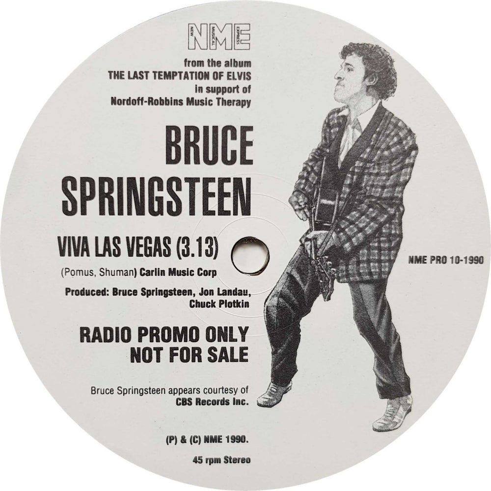 Bruce Springsteen Viva Las Vegas - on NME Last Temptation Tribute UK Promo 10" vinyl single (10 inch record) NMEPRO10-1990