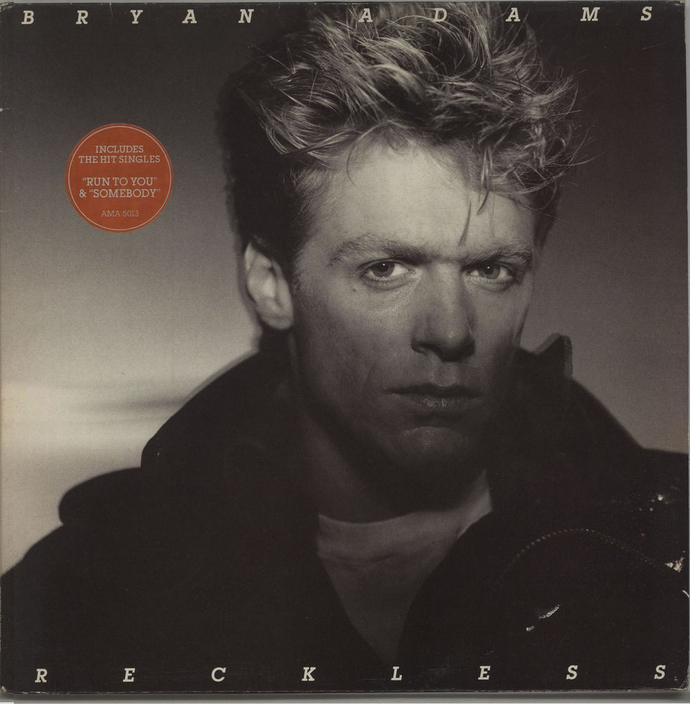 Bryan Adams Reckless - 1st - Red Sticker UK vinyl LP album (LP record) AMA5013