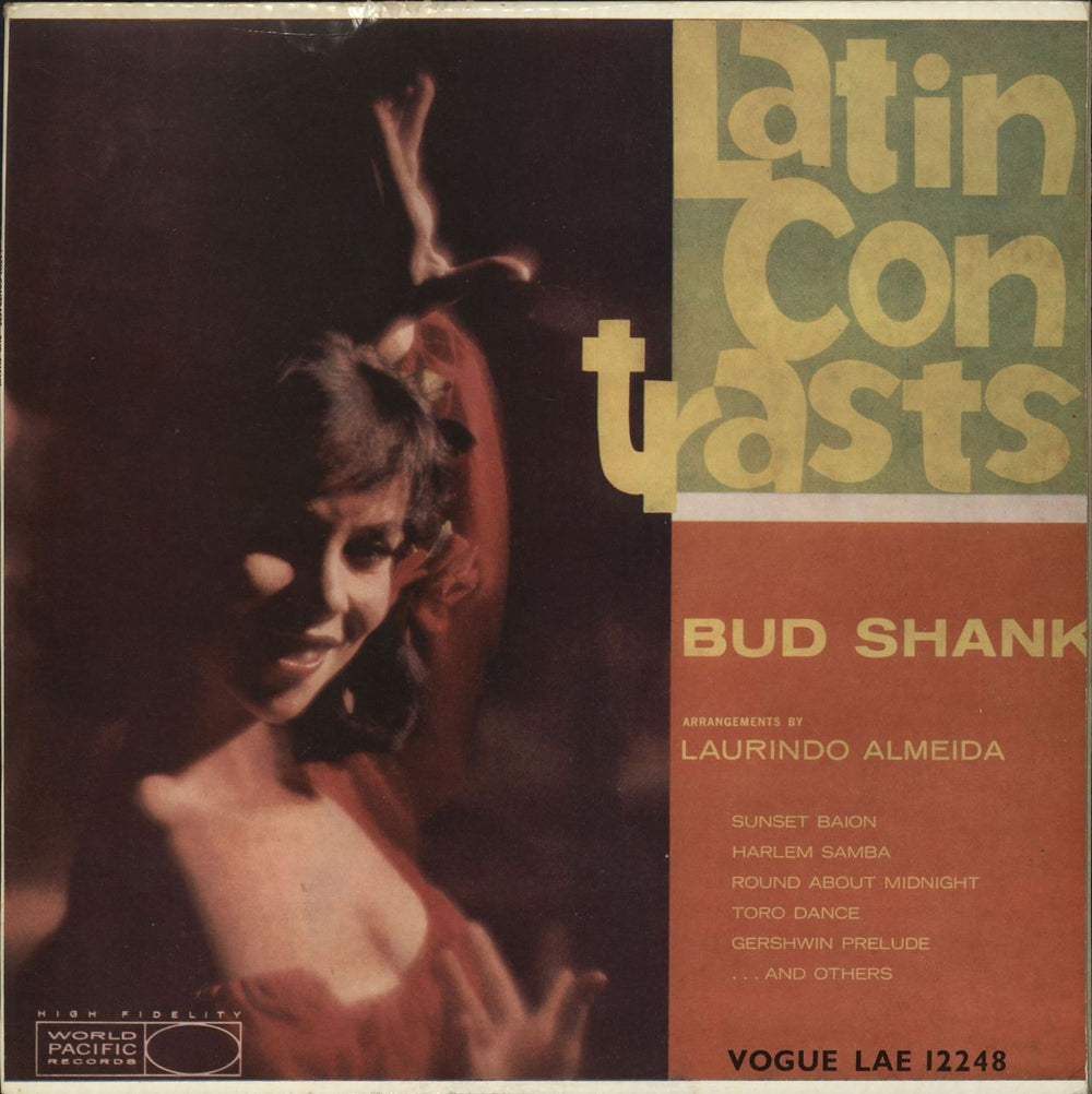 Bud Shank Latin Contrasts UK vinyl LP album (LP record) LAE12248