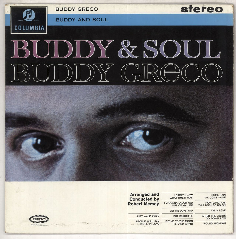 Buddy Greco Buddy & Soul UK vinyl LP album (LP record) SCX3464