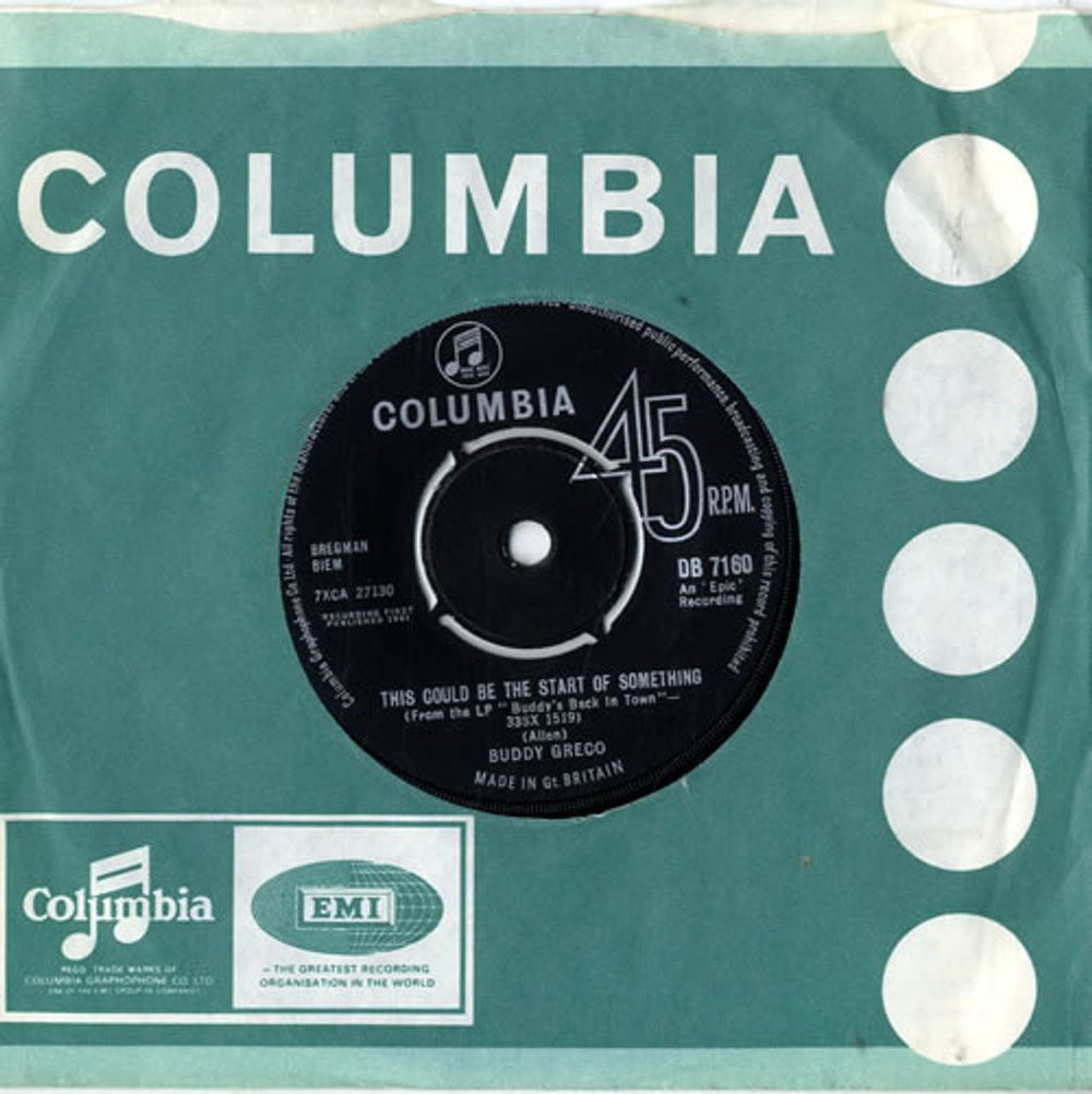 Buddy Greco This Could Be The Start Of Something UK 7" vinyl single (7 inch record / 45) DB7160