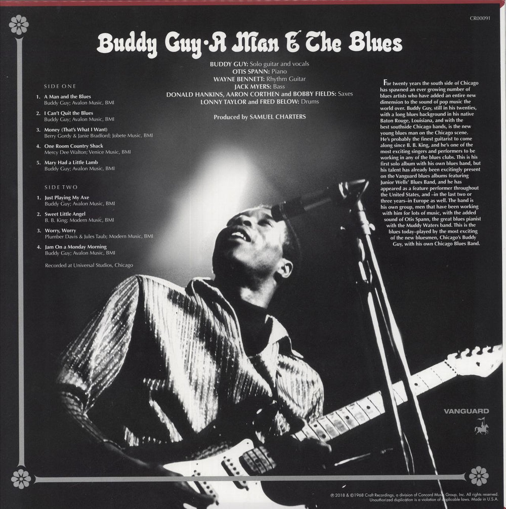 Buddy Guy A Man & The Blues - 180 Gram US vinyl LP album (LP record)