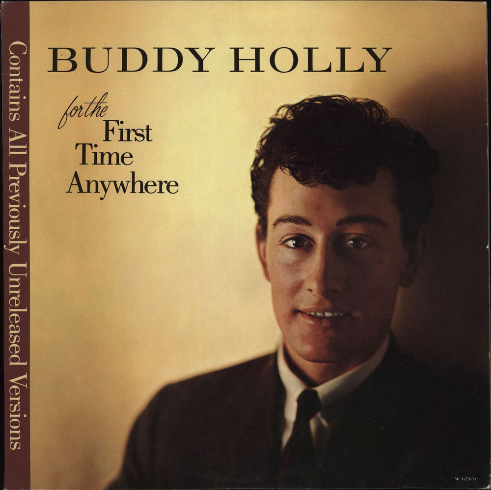 Buddy Holly For The First Time Anywhere US vinyl LP album (LP record) MCA-27059