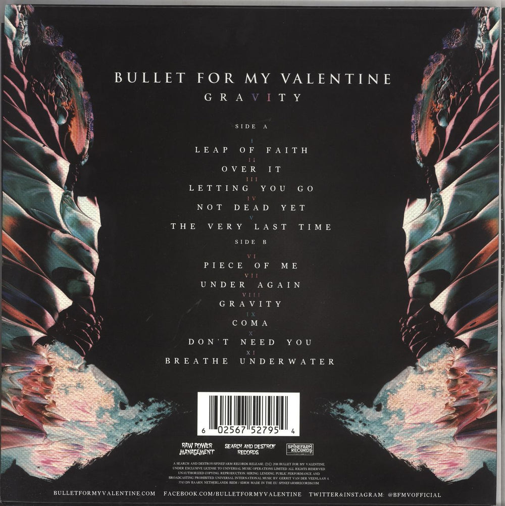 Bullet For My Valentine Gravity - Green Marbled UK vinyl LP album (LP record) BMULPGR741262