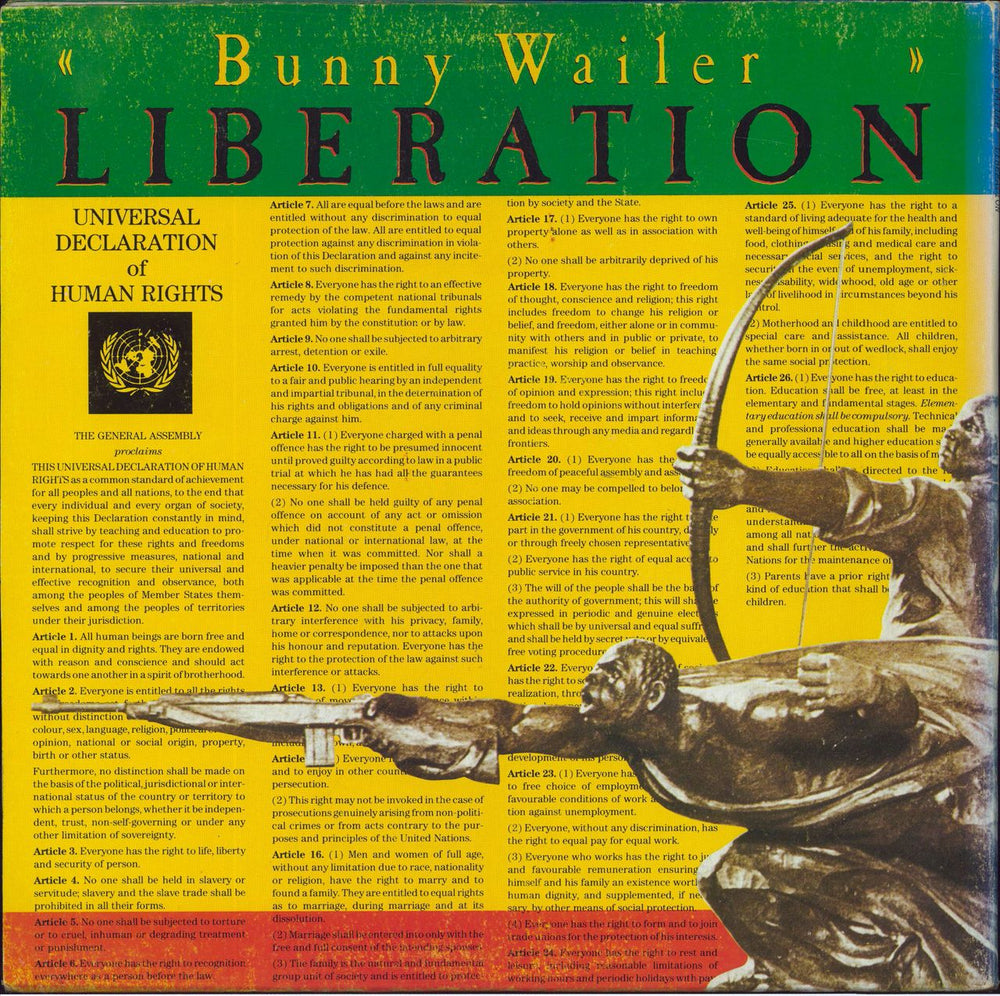 Bunny Wailer Liberation Jamaican vinyl LP album (LP record)