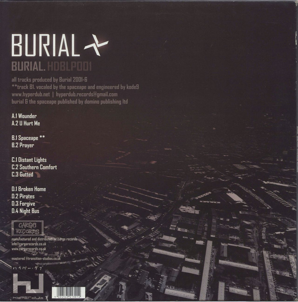 Burial Burial UK 2-LP vinyl record set (Double LP Album) 5024545413014