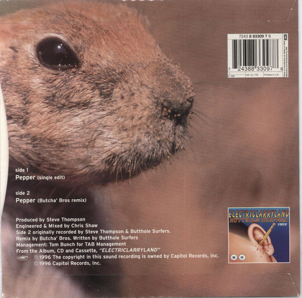 Butthole Surfers Pepper - Red Vinyl UK 7" vinyl single (7 inch record / 45) BUT07PE554108