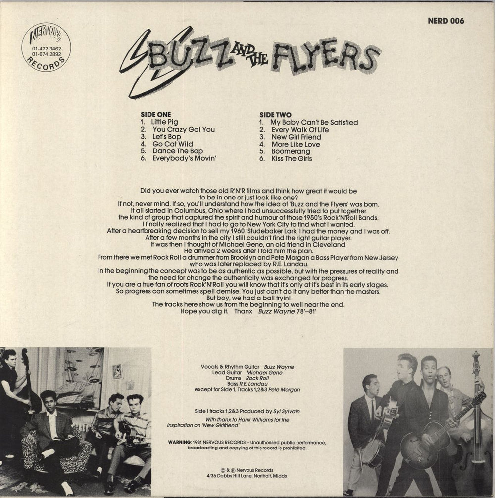 Buzz And The Flyers Buzz And The Flyers UK vinyl LP album (LP record)