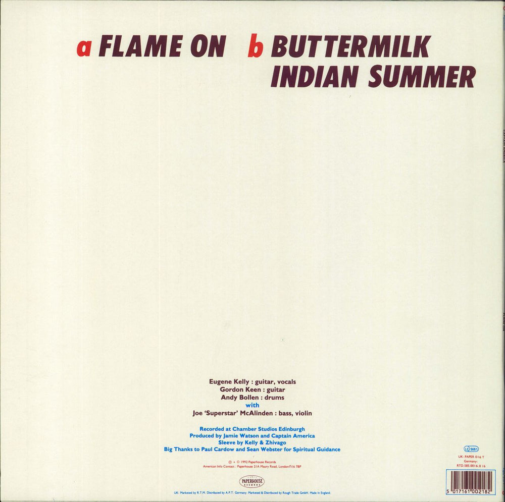 Captain America Flame On - 2nd UK 12" vinyl single (12 inch record / Maxi-single) 5017161002182