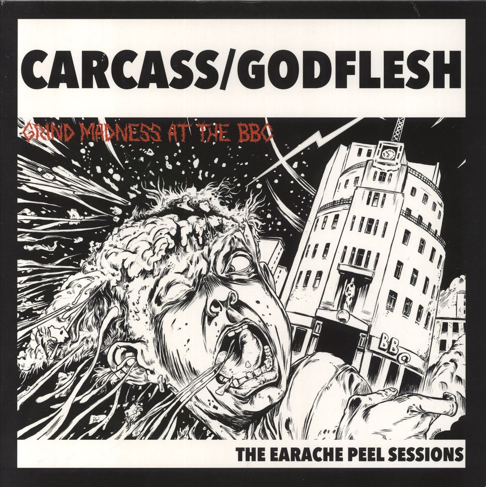 Carcass Grind Madness At The BBC - The Earache Peel Sessions - Red / White Splatter German vinyl LP album (LP record) MOSH532LP