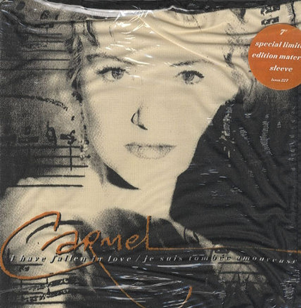 Carmel I Have Fallen In Love - Material Sleeve UK 7" vinyl single (7 inch record / 45) LONM227