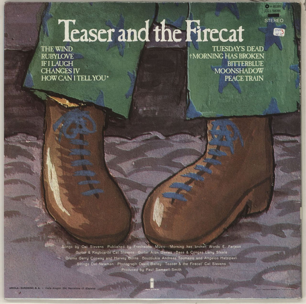 Cat Stevens Teaser And The Firecat Spanish vinyl LP album (LP record)