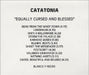 Catatonia Equally Cursed And Blessed UK Promo CD-R acetate CD-R