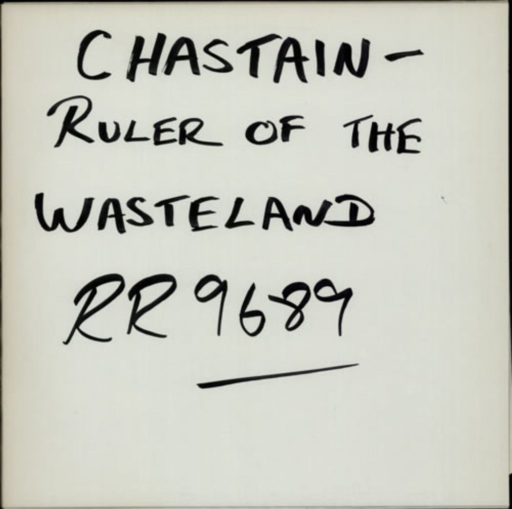 Chastain Ruler Of The Wasteland - Test Pressing Dutch vinyl LP album (LP record) RR9689