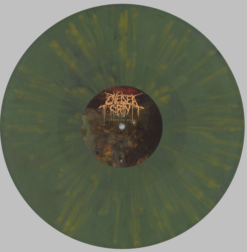 Chelsea Grin Suffer In Hell // Suffer In Heaven - Olive and Black with Splatter Vinyl US 2-LP vinyl record set (Double LP Album) 6KL2LSU825405