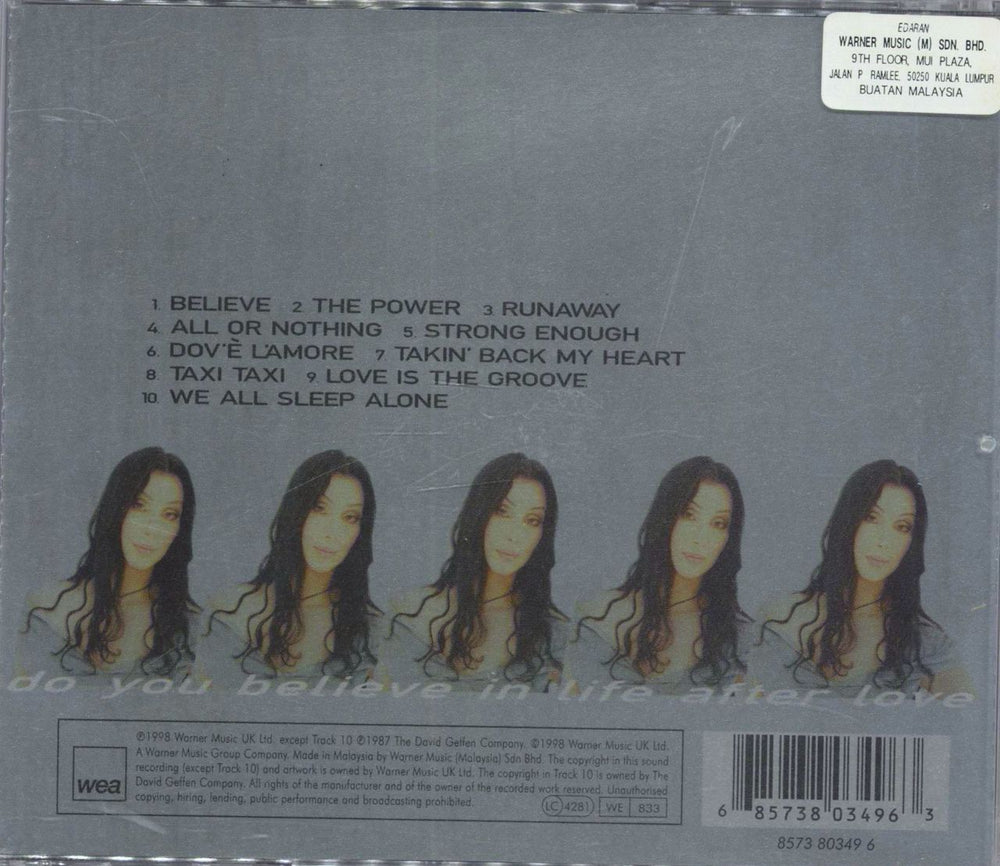 Cher Believe + VCD Taiwanese 2 CD album set (Double CD) 685738034963