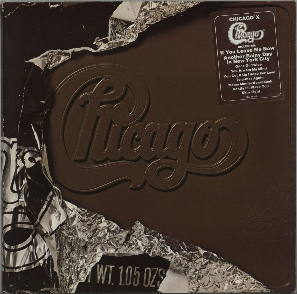 Chicago Chicago X - Brown Hype Sticker - EX UK vinyl LP album (LP record) CBS86010