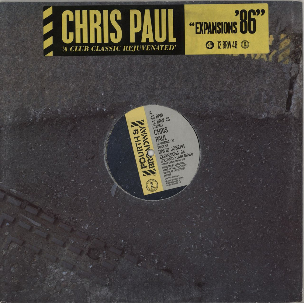 Chris Paul Expansions '86 - Expand Your Mind Remix - Stickered sleeve UK 12" vinyl single (12 inch record / Maxi-single) 12BRW48