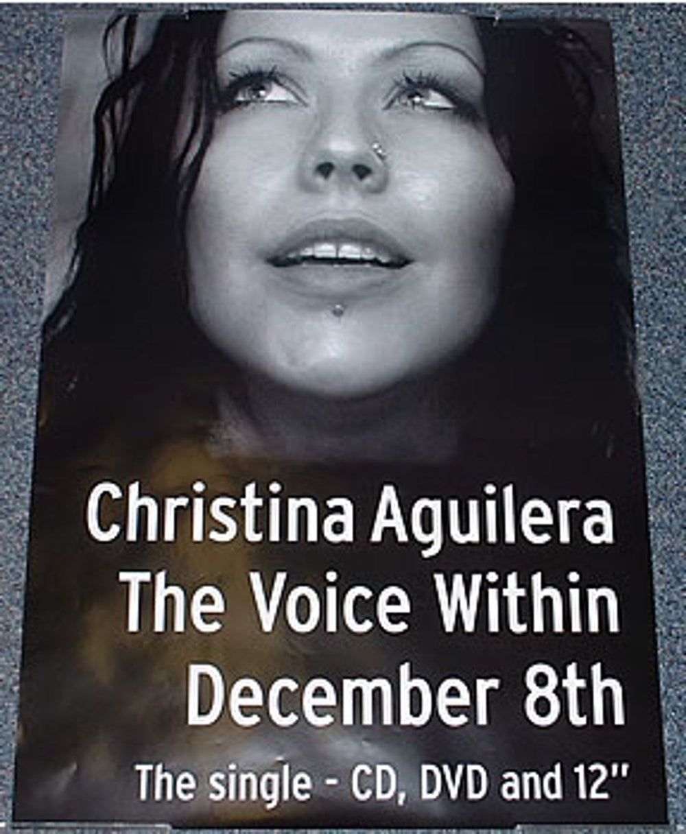 Christina Aguilera The Voice Within UK Promo poster PROMO POSTER