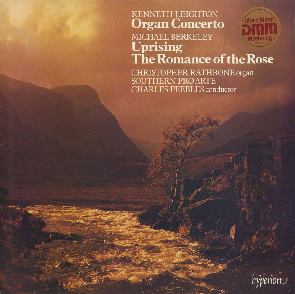 Christopher Rathbone Kenneth Leighton: Organ Concerto / Michael Berkeley: Uprising / The Romance Of The Rose UK vinyl LP album (LP record) A66097