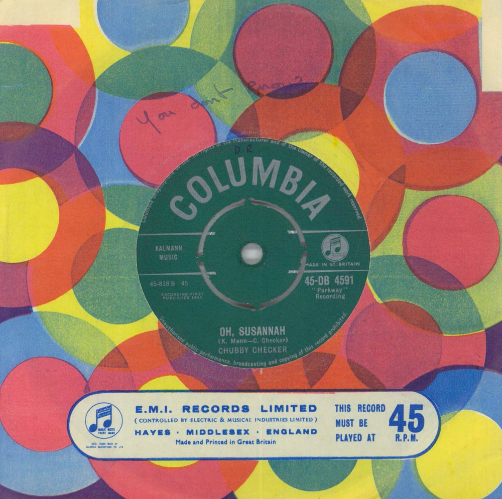 Chubby Checker Pony Time UK 7" vinyl single (7 inch record / 45)