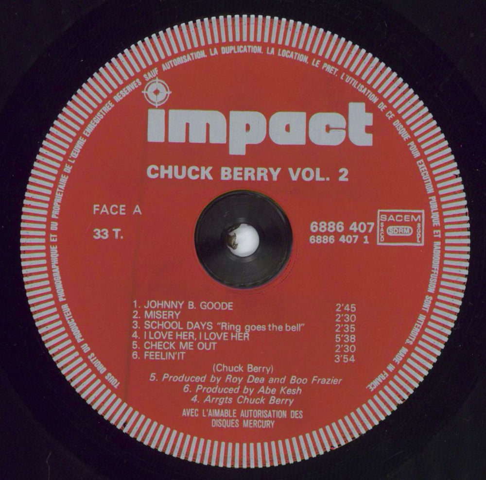 Chuck Berry Chuck Berry Volume 2 - Red sleeve French vinyl LP album (LP record) CHKLPCH681360