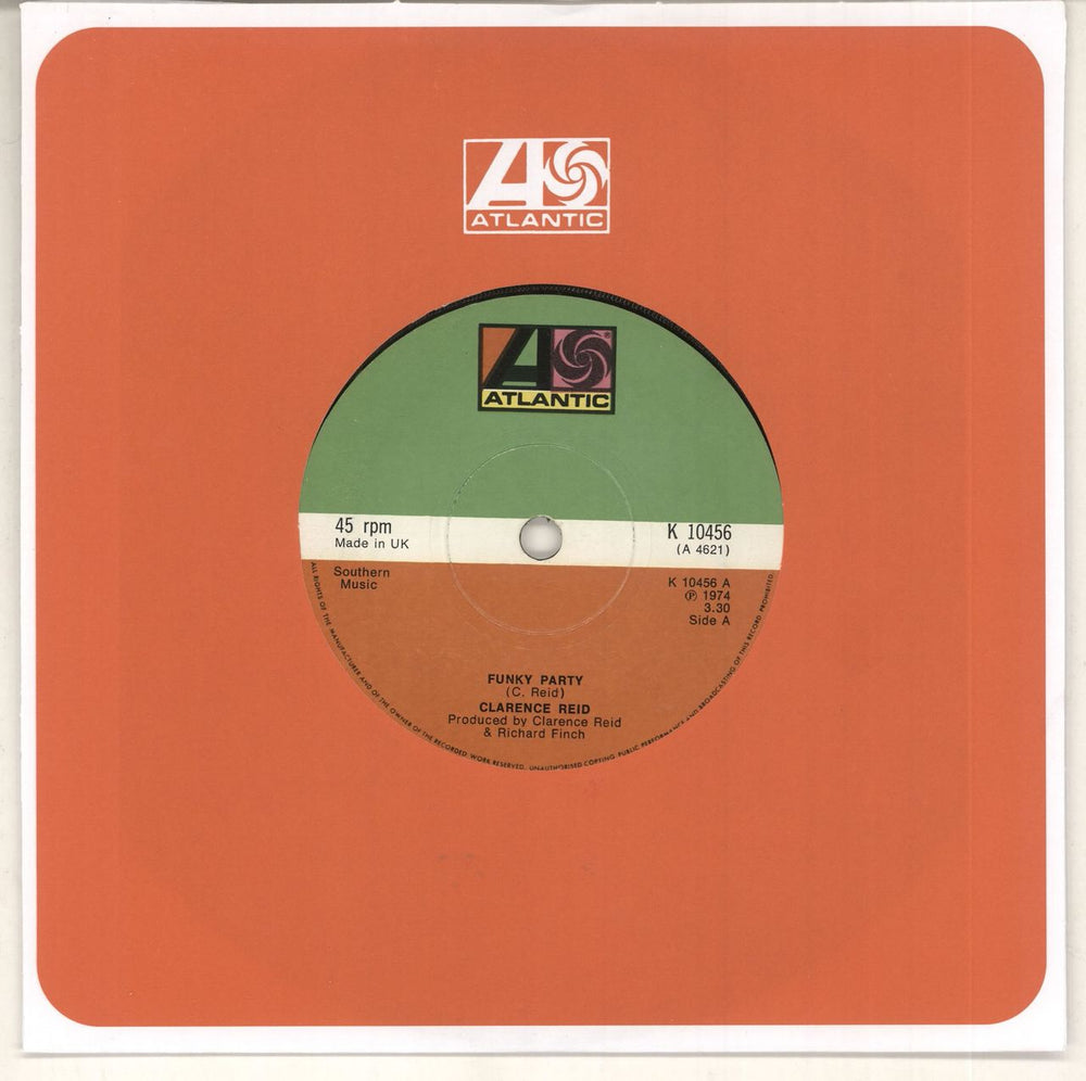 Clarence Reid Funky Party - Solid UK 7" vinyl single (7 inch record / 45) K10456