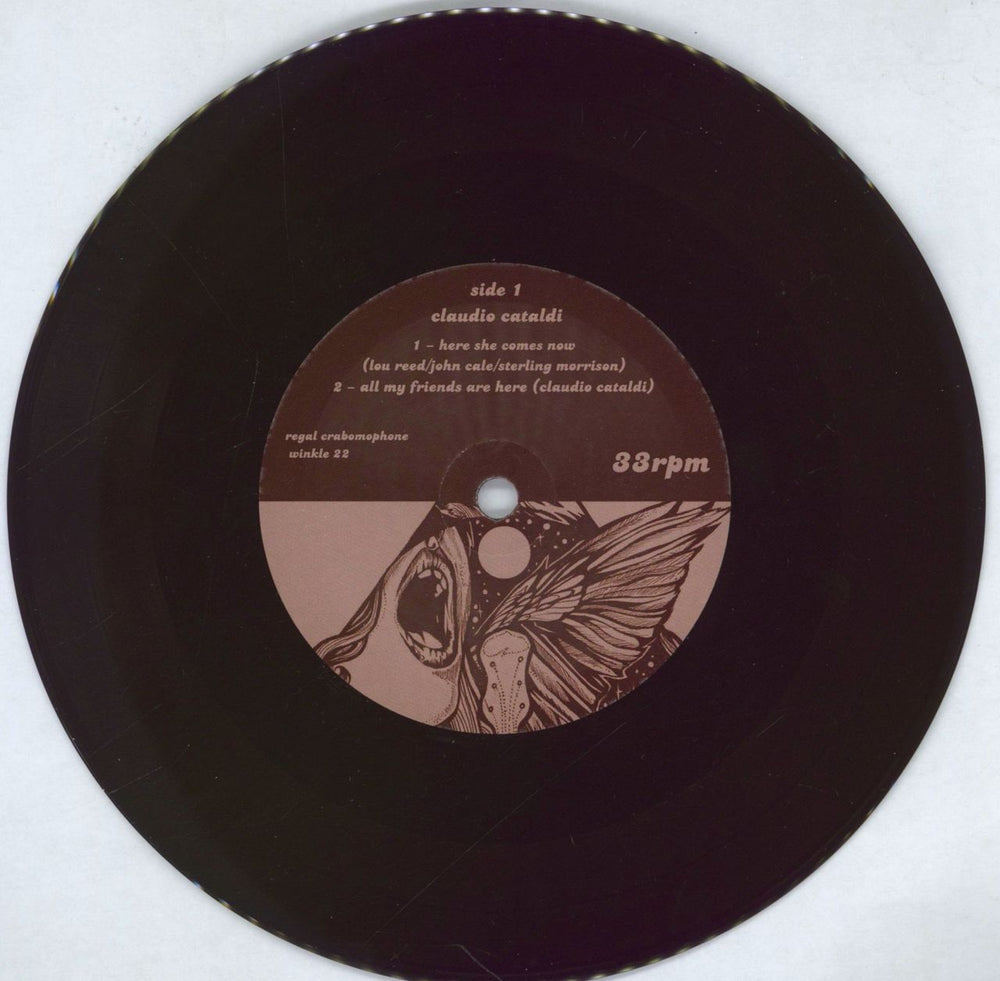 Claudio Cataldi Here She Comes Now EP - Brown Vinyl UK 7" vinyl single (7 inch record / 45) 21D07HE767907