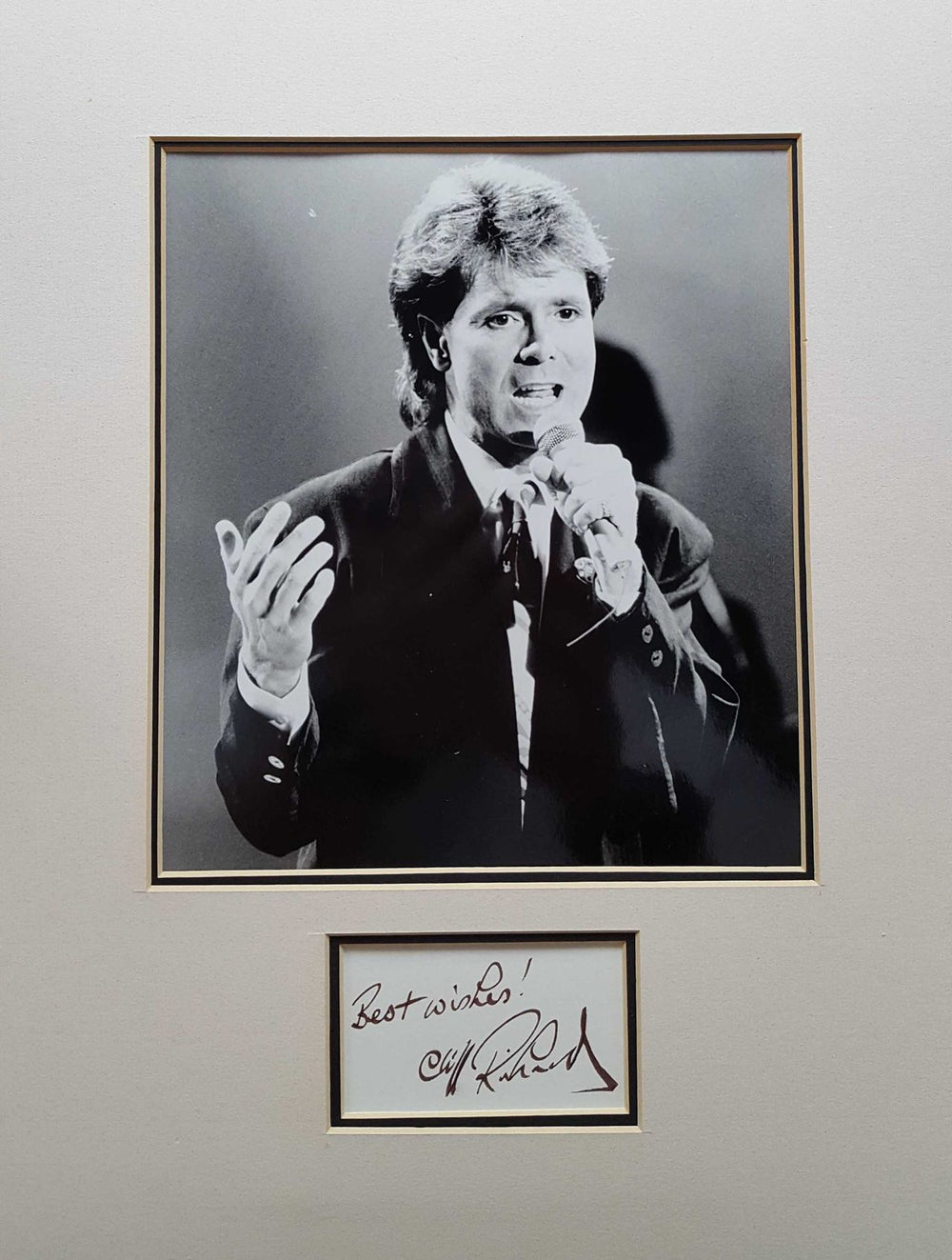 Cliff Richard Best Wishes! - Photo & Autograph UK memorabilia PHOTO & SIGNATURE