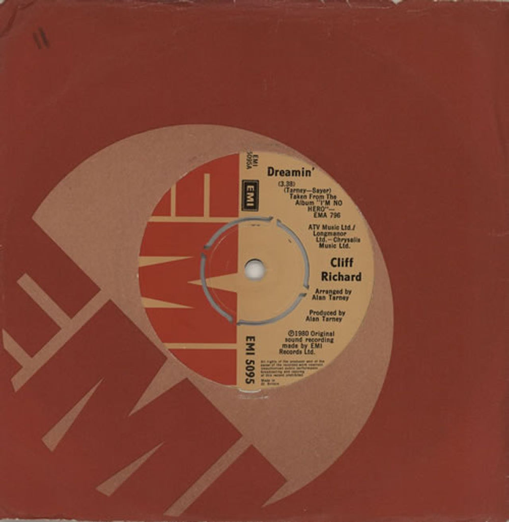 Cliff Richard Dreamin' UK 7" vinyl single (7 inch record / 45) EMI5095