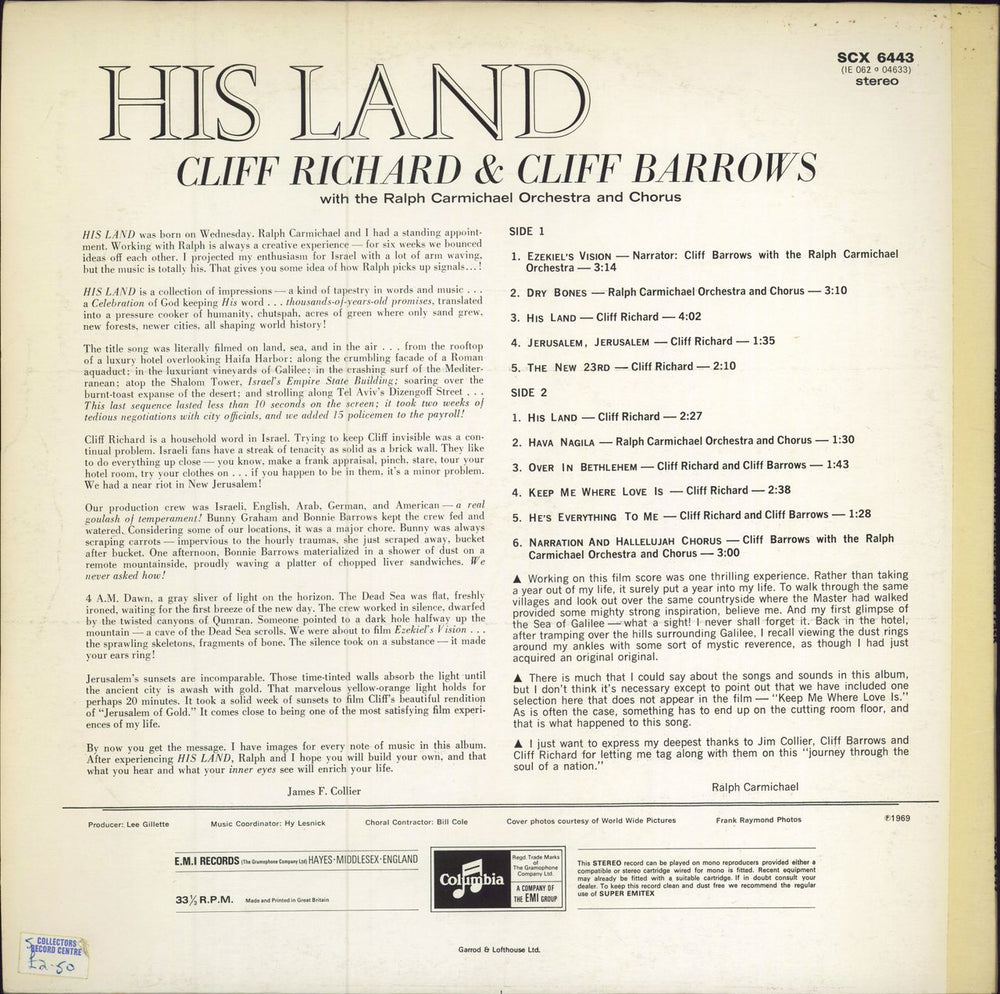 Cliff Richard His Land - 2nd UK vinyl LP album (LP record)