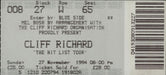 Cliff Richard The Hit List Tour + Ticket Stub UK tour programme RICTRTH116557