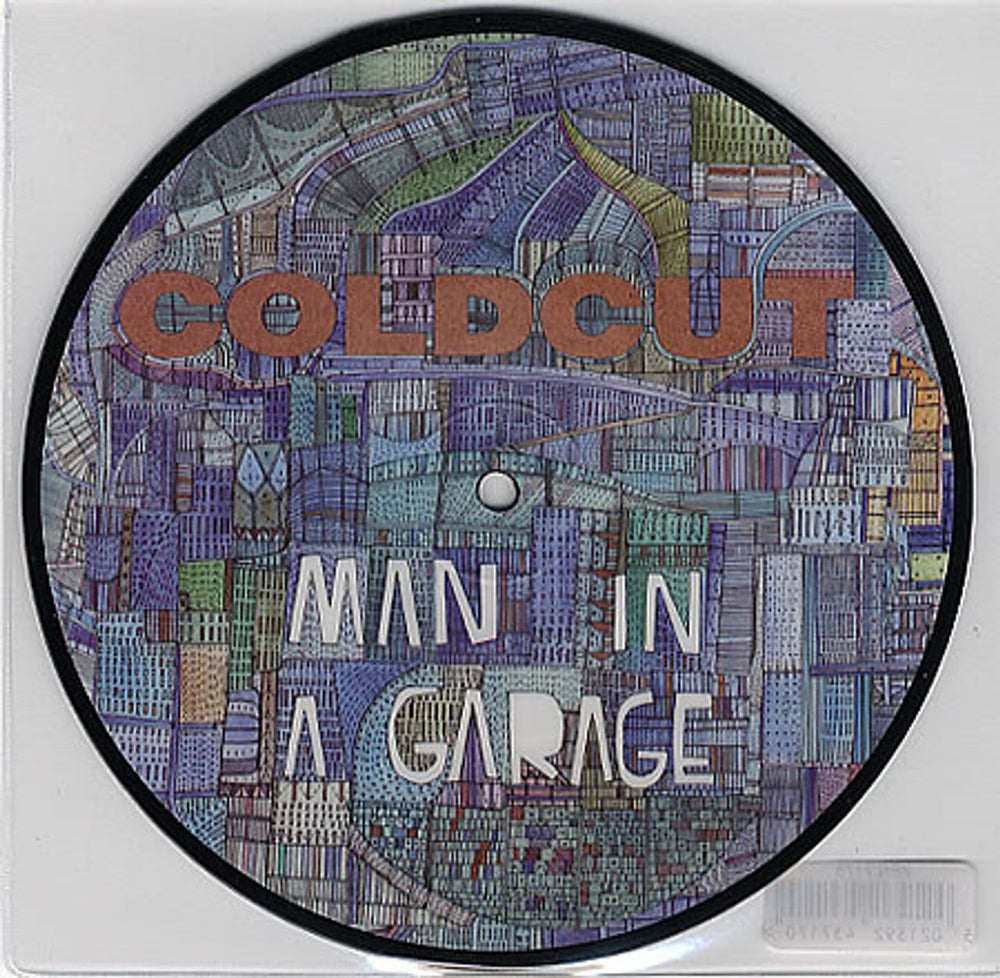 Coldcut Man In A Garage UK 7" vinyl picture disc (7 inch picture disc single) ZEN7176